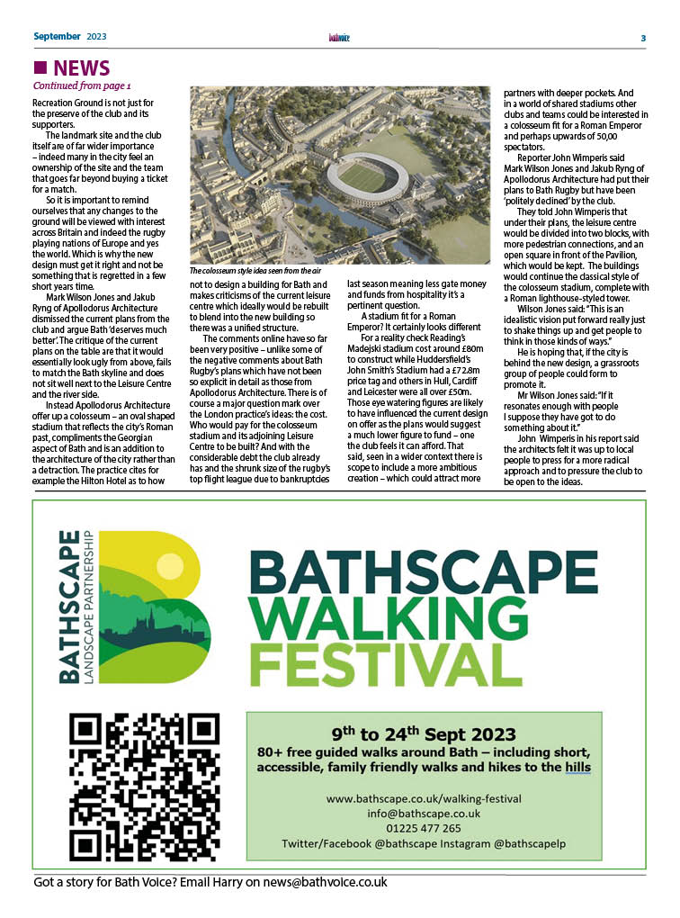 Bath Voice News: September's issue is out today and this week with news ...