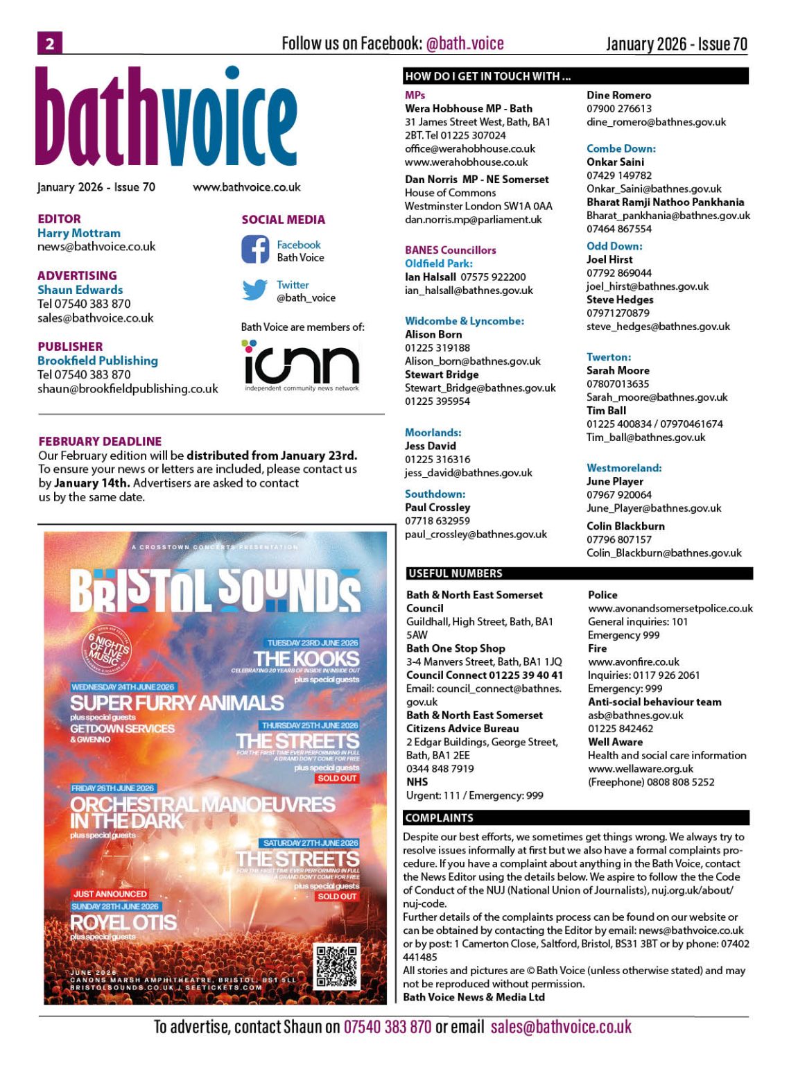 Bath Voice News: out now the latest issue of the city's leading monthly ...