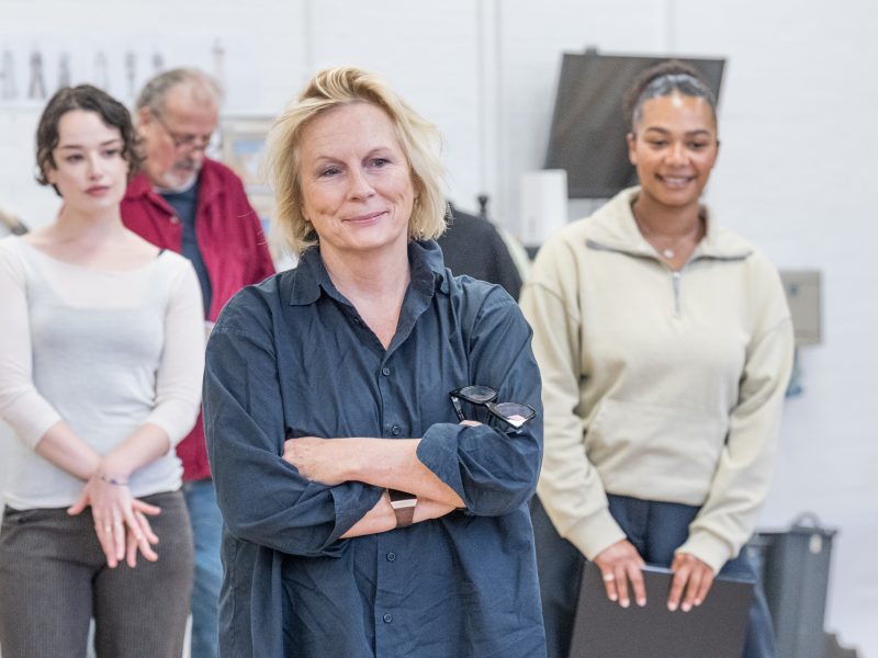 Jennifer Saunders and The Sea cast in rehearsals for the play at Theatre Royal Bath. Photo: Marc Brenner